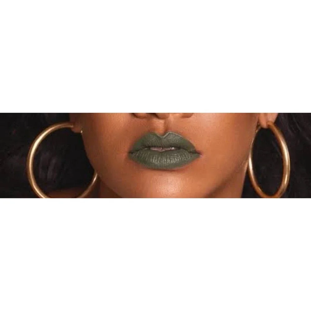 FENTY Beauty Plush Matte Lipstick Midnight Wasabi(Green) .06 oz NIB Discontinued